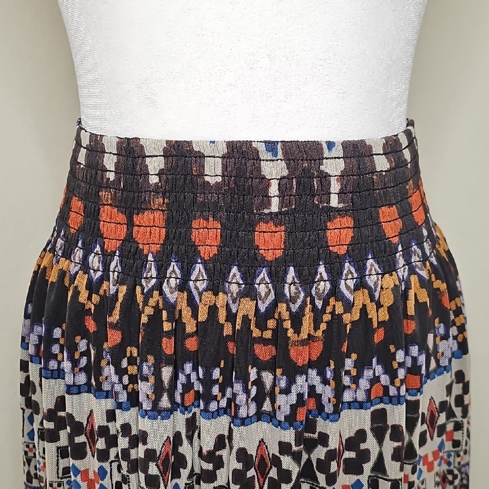 Lapis Boho Mulicolor Patterned Maxi Skirt Size M - Picture 4 of 8